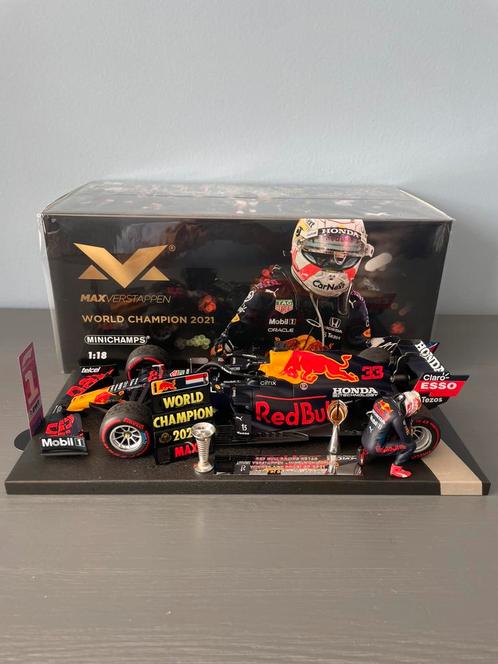 Max Verstappen auto 1:18 2021 Abu Dhabi, Hobby en Vrije tijd, Modelauto's | 1:18, Zo goed als nieuw, Auto, MiniChamps, Ophalen of Verzenden