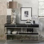 Te koop gevraagd: Riviera Maison nomad black sidetable, Huis en Inrichting, Kasten | Dressoirs, Ophalen, Zo goed als nieuw, 25 tot 50 cm