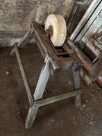 Ouderwetse Wetsteen op Houten Frame, Antiek en Kunst, Antiek | Gereedschap en Instrumenten, Ophalen of Verzenden
