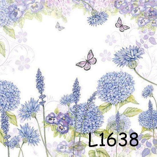 Servetten decoupage/bullet journal – bloemen lila L1638, Hobby en Vrije tijd, Knutselen, Nieuw, Materiaal, Verzenden