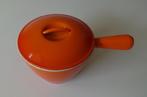 1. Le Creuset oranje gietijzeren emaille fonduepan frans ke, Ophalen of Verzenden, Gebruikt, Gietijzer, Koekenpan of Braadpan