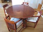 Schuitema rosewood decoforma tafel + 4 stoelen, Art deco, 4 tot 6 stoelen, Zo goed als nieuw, Ophalen