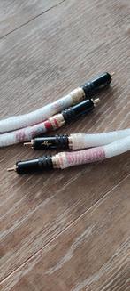 High End Interlink met zilver (RCA) 2* 100cm nieuw., Ophalen of Verzenden, Nieuw, Minder dan 2 meter, Interlink-kabel