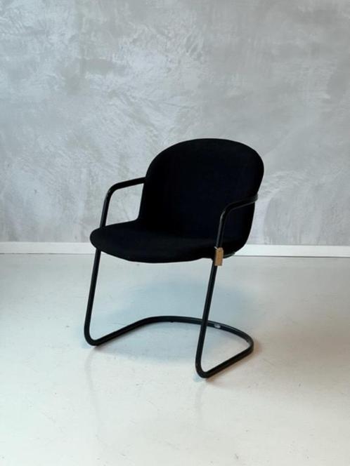 Gastone Rinaldi eetkamerstoel vintage Italiaans design stoel, Huis en Inrichting, Stoelen, Gebruikt, Eén, Metaal, Stof, Zwart