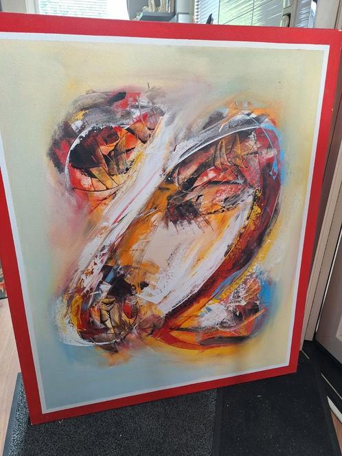 2 abstracte schilderijen.DALEN,DRENTHE, Antiek en Kunst, Kunst | Schilderijen | Abstract, Ophalen