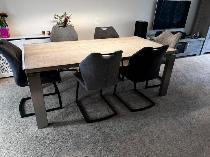 Te koop - Eikenhouten meubelset van firma Koopmans, Huis en Inrichting, Complete eetkamers, Zo goed als nieuw, Ophalen