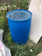 Blauwe regenton vat, Tuin en Terras, Regentonnen, 150 liter of meer, Ophalen of Verzenden, Gebruikt, Kunststof