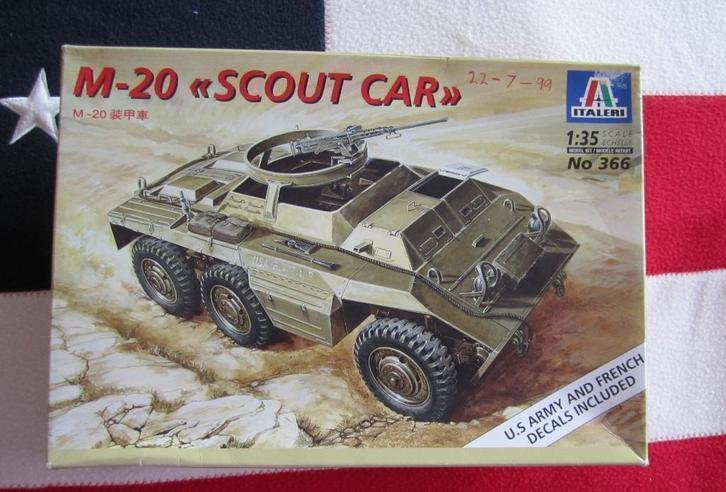 italeri 366 M-20 US Scout Car 1/35 sealed, Hobby en Vrije tijd, Modelbouw | Auto's en Voertuigen, Nieuw, Tank, Groter dan 1:32
