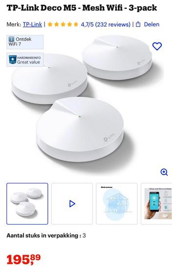 3x tp link deco m5 beschikbaar voor biedingen