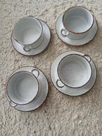 Wedgwood MIDWINTER ,Vintage Soepkommen met oor en 4 Schotels, Ophalen of Verzenden, Zo goed als nieuw, Kom(men), Wedgwood