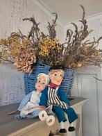 2 oude brocante marionetpoppen/ allegonda, Verzamelen, Poppen, Ophalen of Verzenden, Zo goed als nieuw, Pop