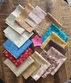Quiltstofjes 15 stuks, Hobby en Vrije tijd, Stoffen en Lappen, Blauw, Ophalen of Verzenden, Zo goed als nieuw, 30 tot 120 cm