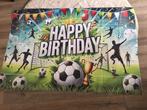 Grote verjaardags banner voetbal, Ophalen of Verzenden, Zo goed als nieuw, Versiering, Verjaardag