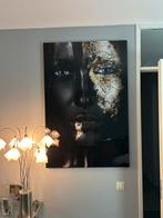 Groot plexiglas schilderij - Vrouw met Goud, Ophalen of Verzenden