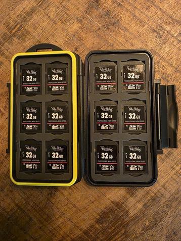 12 SD Cards Peter Hadley 32GB + Hard Case beschikbaar voor biedingen