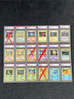 Pokémon 18x PSA 10 1st edition Base set kaarten, Ophalen of Verzenden, Nieuw, Meerdere kaarten, Foil