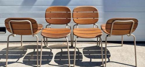 31 x Scab Sisi Mahonie hout terrasstoelen design stoelen, Huis en Inrichting, Barkrukken, Zo goed als nieuw, 5 krukken of meer