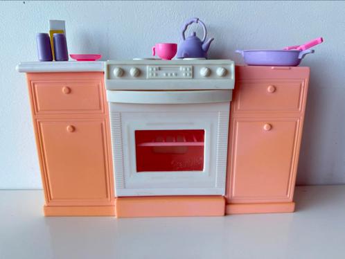 Keukenblok Barbie Folding Pretty House Kitchen / Mattel 1996, Verzamelen, Poppen, Gebruikt, Overige typen, Ophalen of Verzenden