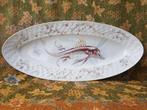 Mooie grote oude Limoge schaal uit Frankrijk 58,5 cm.