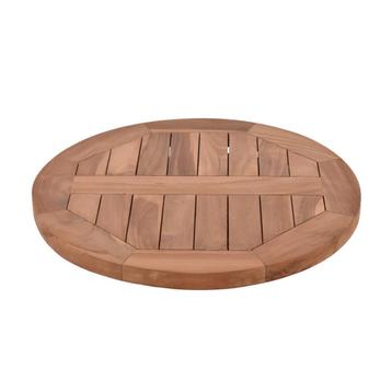 Teakhouten tafelblad rond 50 cm beschikbaar voor biedingen