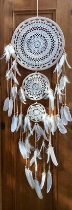 Dromenvanger-XL-Veren-Bamboe-Wit-3-Ringen-130x40-Wanddeco-, Ophalen of Verzenden, Zo goed als nieuw