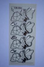 10 st. Vlinders zilverkleur borduurstickers creme 8463, Hobby en Vrije tijd, Kaarten | Zelf maken, Verzenden, Nieuw, Dieren, Overige typen