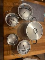 BK pannenset 5 delig en braadpan, Pannenset, Ophalen of Verzenden, Zo goed als nieuw, Rvs