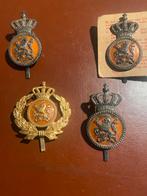 4 pet emblemen nederlands leger, Verzamelen, Ophalen of Verzenden, Landmacht, Nederland, Embleem of Badge