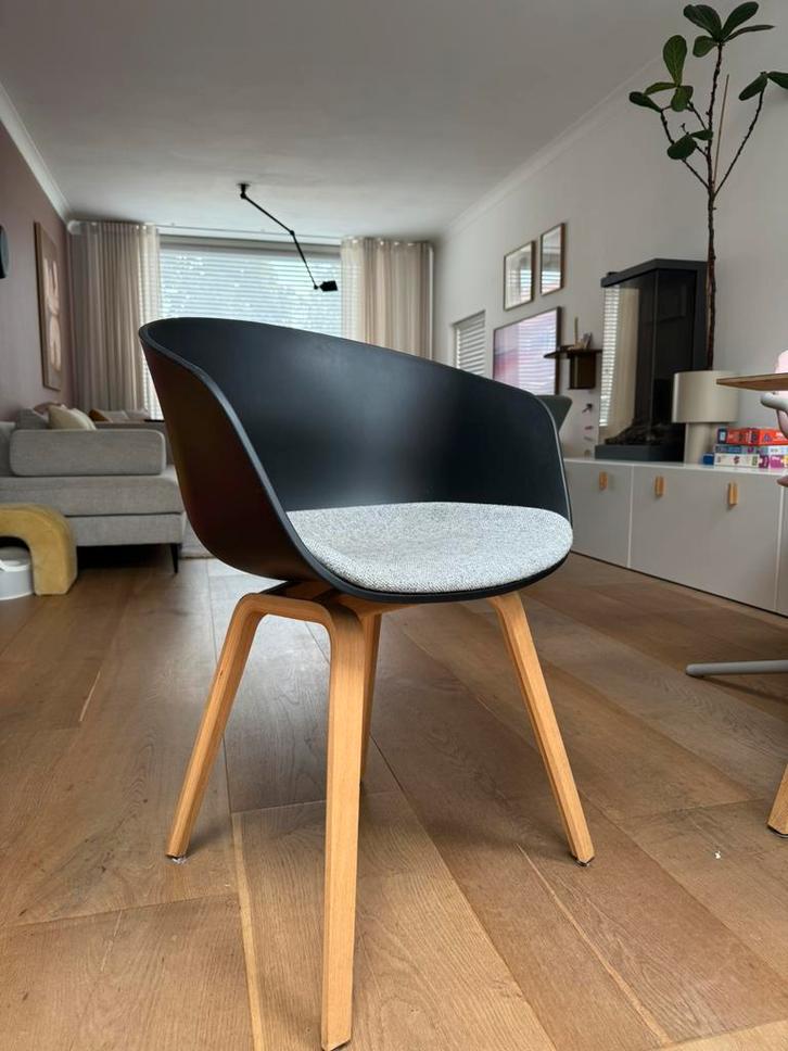 3x Hay AAC eetkamerstoel zwarte kuip incl. stoffering, Huis en Inrichting, Stoelen, Gebruikt, Eén, Kunststof, Zwart, Ophalen