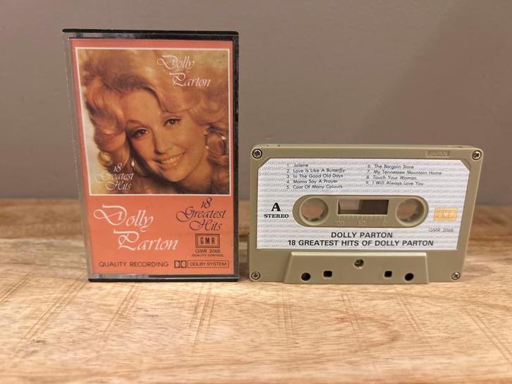 Dolly Parton Cassetteband - 18 Greatest Hits, Cd's en Dvd's, Cassettebandjes, Gebruikt, Origineel, Country en Western, 1 bandje