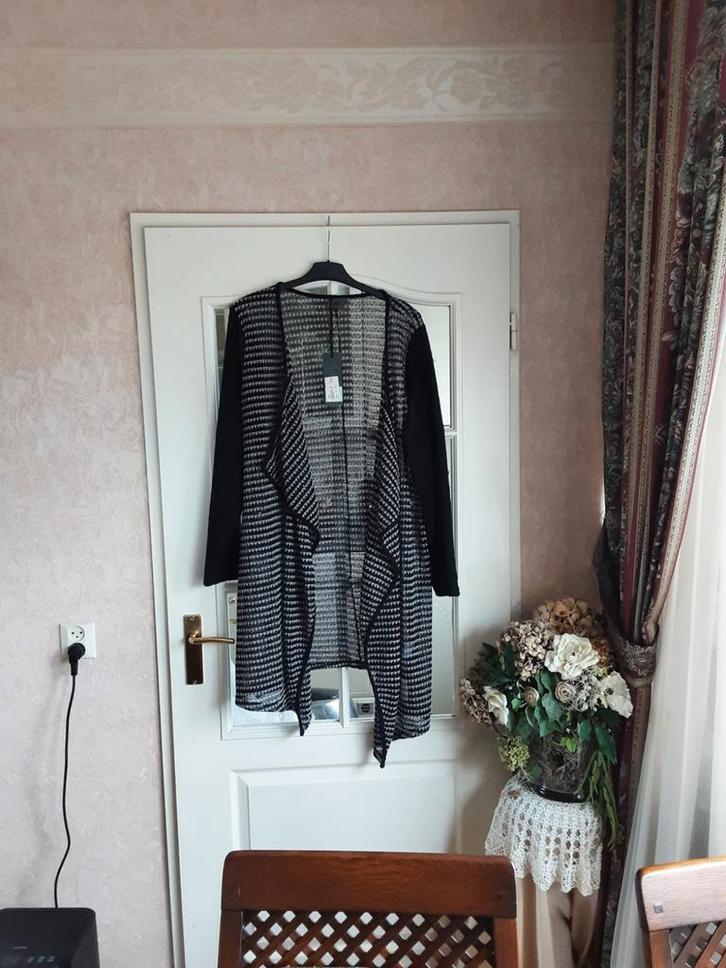 Veto Jasje vestje Zwart/zilver 4Wit - Maat 50, Kleding | Dames, Jasjes, Kostuums en Pakken, Nieuw, Jasje, Maat 46/48 (XL) of groter