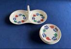 Boerenbont 7 delige petitfour set, Ophalen of Verzenden, Zo goed als nieuw, Bord(en), Aardewerk