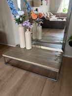 Salontafel hout met metalen frame - Zeer goede staat, Ophalen, 100 tot 150 cm, 50 tot 100 cm, Zo goed als nieuw