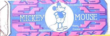 gezocht mickey mouse oud wikkel sickesz chocolade reep 1930 beschikbaar voor biedingen