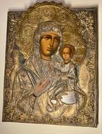 Russische Icoon rond 1900 Maria kind, Antiek en Kunst, Ophalen of Verzenden