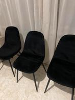 3 zwarte eetkamerstoelen kwantum napoli, Ophalen, Gebruikt, Zwart, Vier