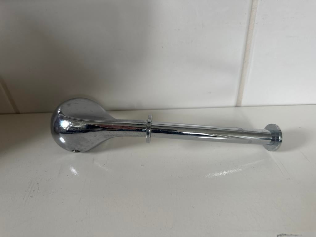 Chromen Toiletrolhouder - Modern Design, Ophalen of Verzenden, Gebruikt, Overige kleuren, Overige typen