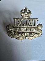 Indiase cap badge 9e Jat regiment, Verzamelen, Ophalen of Verzenden, Landmacht, Overige gebieden, Embleem of Badge