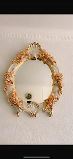 Capodimonte Spiegel Swarovski Bladgoud Vintage, Ophalen, Zo goed als nieuw, 75 tot 100 cm, Minder dan 100 cm
