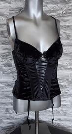 sexy fluwelen torselet met jarretelles M, Kleding | Dames, Ophalen of Verzenden, Zwart, Body of Korset