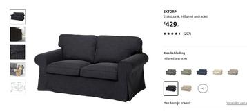 Ikea EKTORP bank 2-zits zwart - afbeelding 2