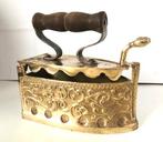 Strijkijzer messing Houtskoolijzer Antiek Frankrijk✨😍🤗👌, Ophalen of Verzenden