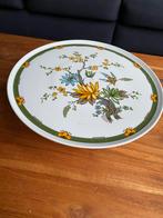 Vintage taartplateau met bloemmotief, Ophalen of Verzenden