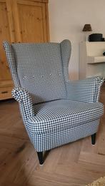 IKEA oor fauteuil  zwart-beige geblokt, Ophalen, Zo goed als nieuw, Stof, Landelijk