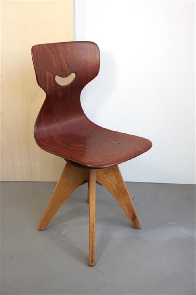 Vintage stoel kind Pagholz Flötotto - draaibaar, Huis en Inrichting, Stoelen, Gebruikt, Eén, Hout, Bruin, Ophalen of Verzenden