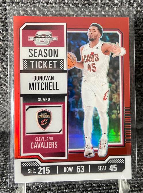 Donovan Mitchell Cleveland Cavaliers Panini NBA card red, Hobby en Vrije tijd, Stickers en Plaatjes, Nieuw, Plaatje, Ophalen of Verzenden