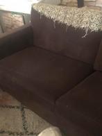 Bruine stoffen bank, Ophalen, Gebruikt, Stoffen bank, 100 tot 125 cm