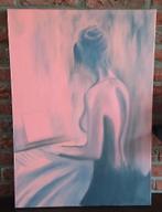 olieverf schilderij piano spelende dame, volgnr 24, Antiek en Kunst, Ophalen