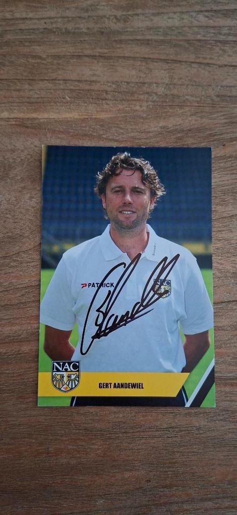 Spelerskaart met handtekening; Gert Aandewiel #2 NAC Breda, Verzamelen, Sportartikelen en Voetbal, Nieuw, Spelerskaart, NAC Breda