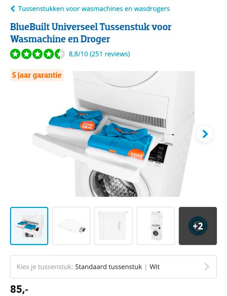 NIEUW BlueBuilt Universeel Tussenstuk Wasmachine/Droger, Witgoed en Apparatuur, Onderdelen en Toebehoren, Nieuw, Ophalen of Verzenden